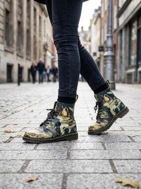 Dr. Martens Pascal 8-Eye Boots Bosch The Garden of Earthly Delights Sz 10 US